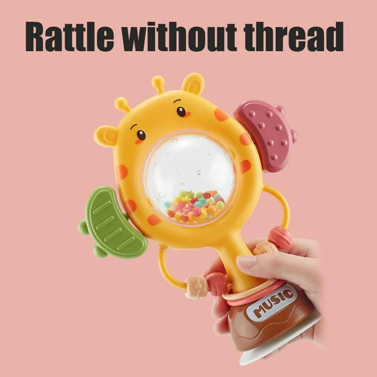 DIDACTICO SONAJERO JIRAFA CON VENTOSA